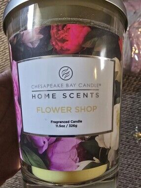 Chesapeake Bay Flower Shop Scented Candle - Pink & Yellow Floral
